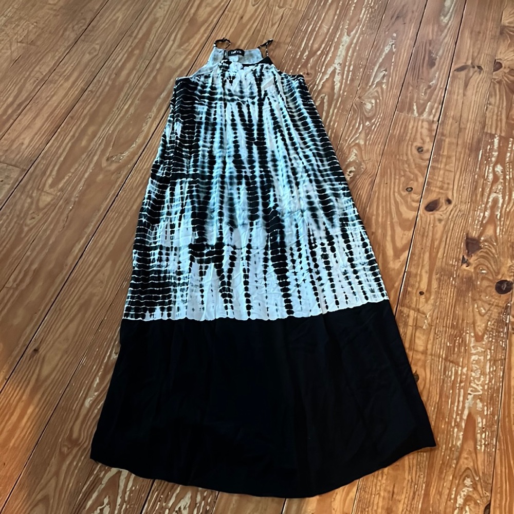 Maxi Tie Dye Fab Rìk Dress High Neck